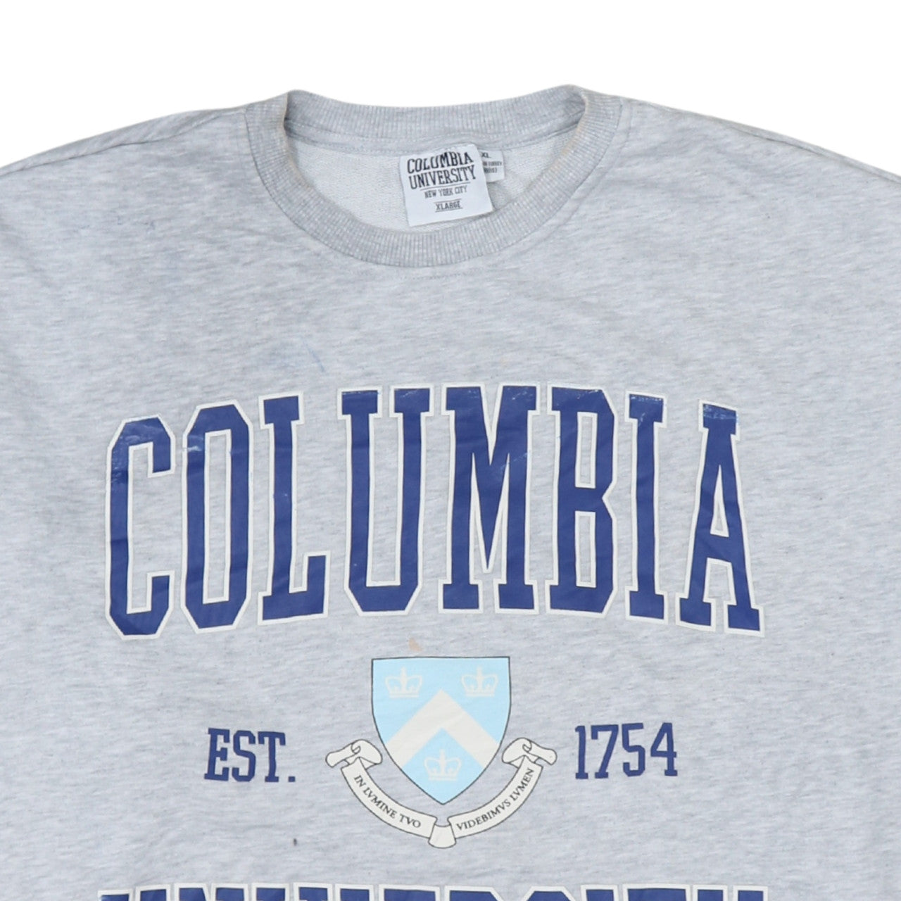 Columbia University Grey XL Sweatshirt Women's Casual Crew Neck Pullover