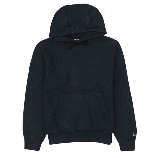 Nike Women's Black Small Pullover Hoodie with Logo Detail