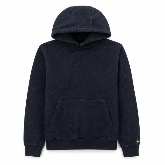 Nike Women's Black Small Pullover Hoodie with Logo Detail