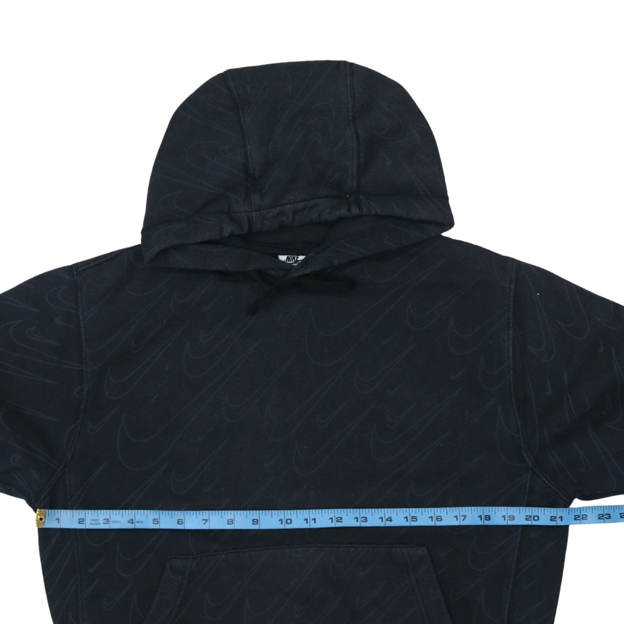 Nike Women's Black Small Pullover Hoodie with Logo Detail