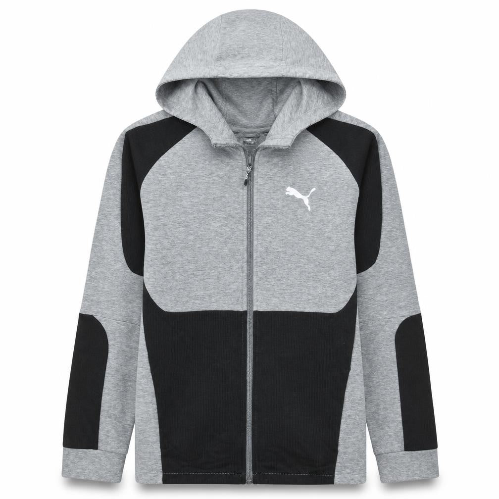Puma Boys Grey Full Zip Hoodie 15-16 Years Activewear Sweatshirt
