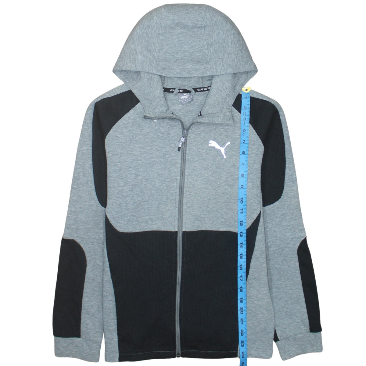 Puma Boys Grey Full Zip Hoodie 15-16 Years Activewear Sweatshirt