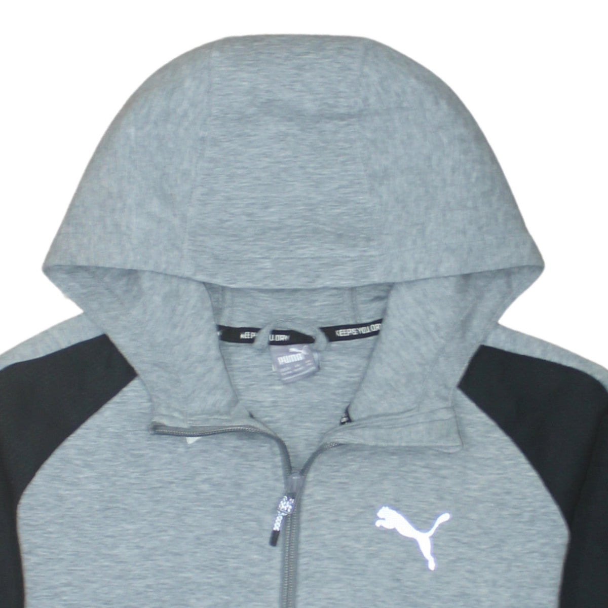 Puma Boys Grey Full Zip Hoodie 15-16 Years Activewear Sweatshirt