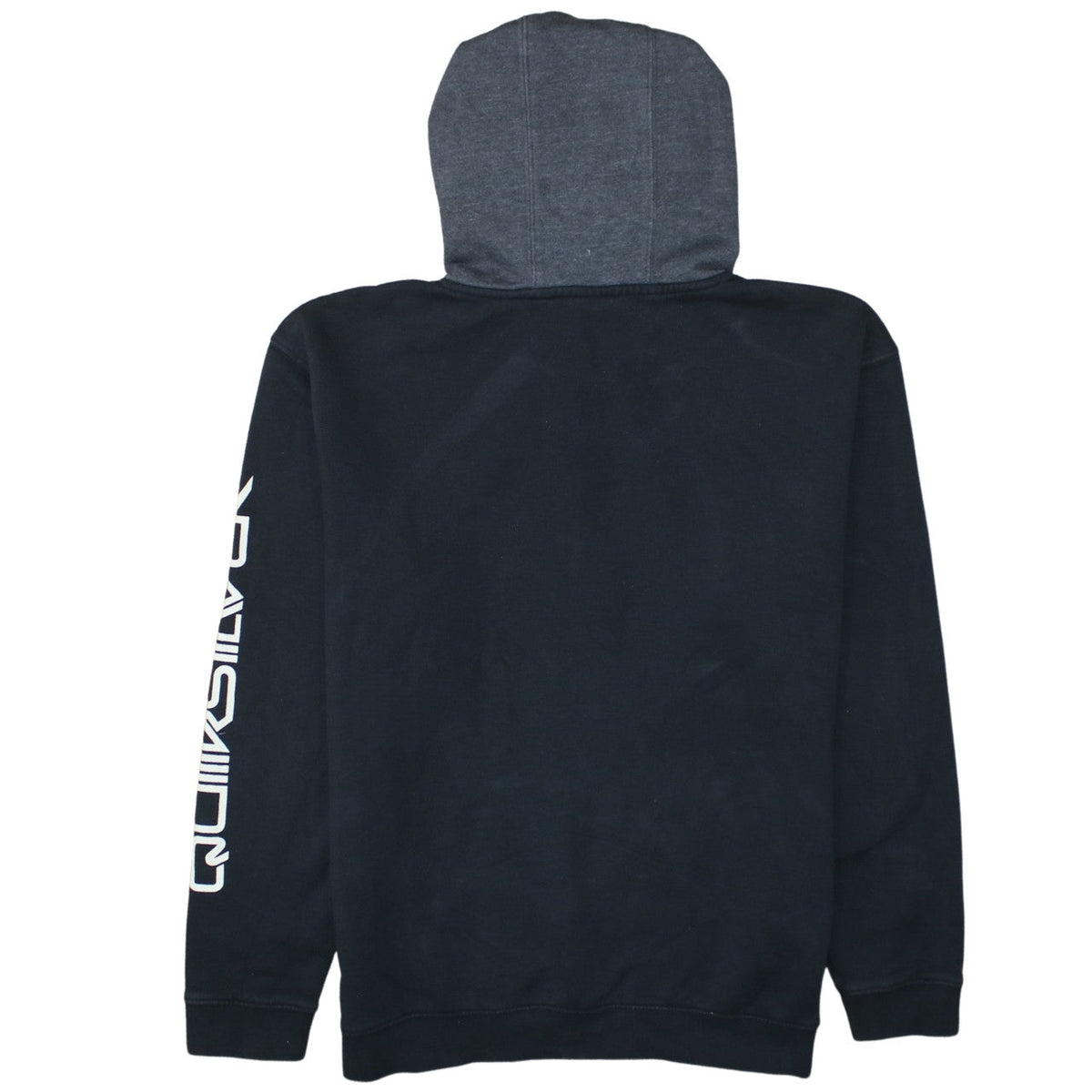 Quiksilver Boys Black Pullover Hoodie 16 Years Graphic Print Fleece Sweatshirt