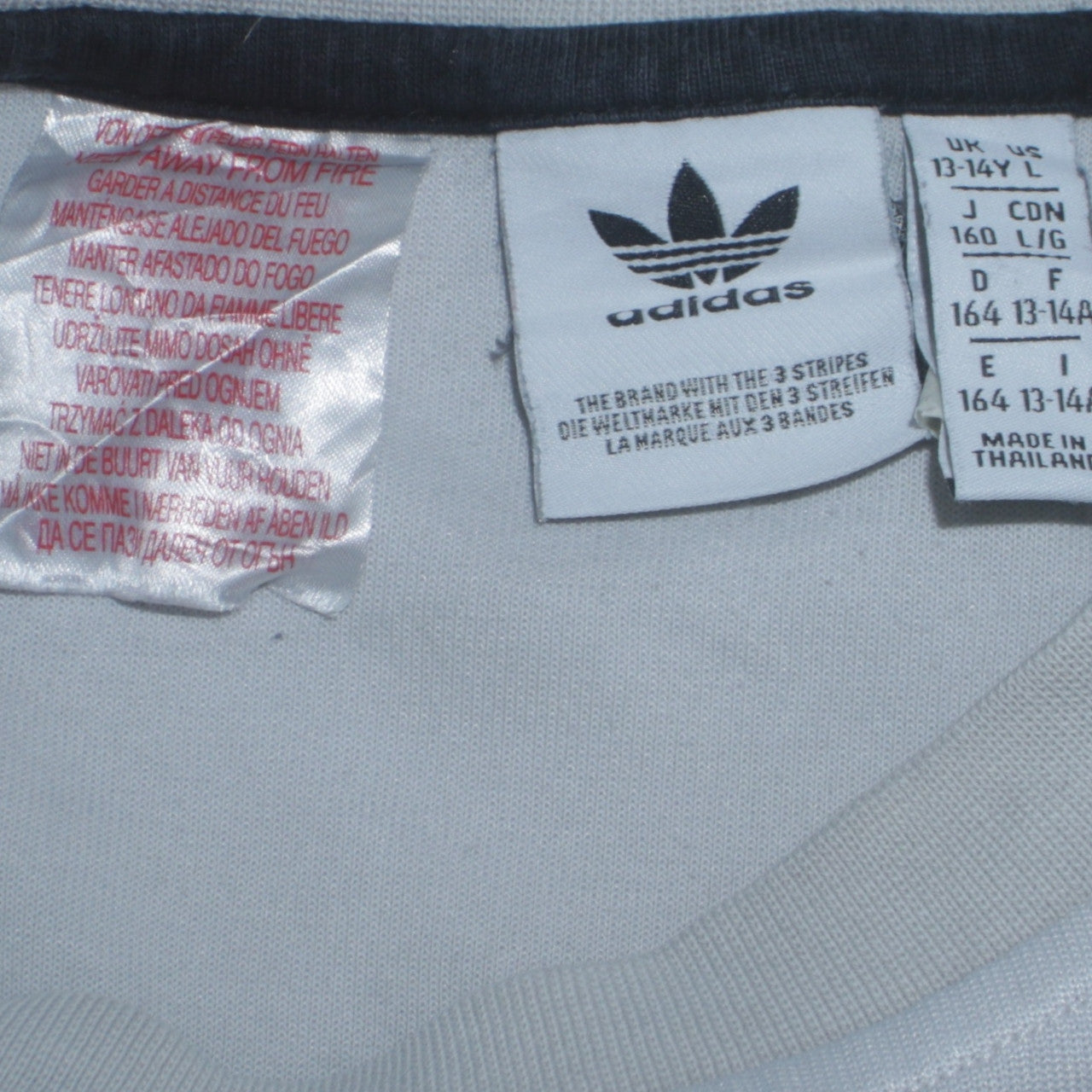 Adidas Boys Green Black Beige Crew Neck Pullover Sweatshirt 13-14 Years