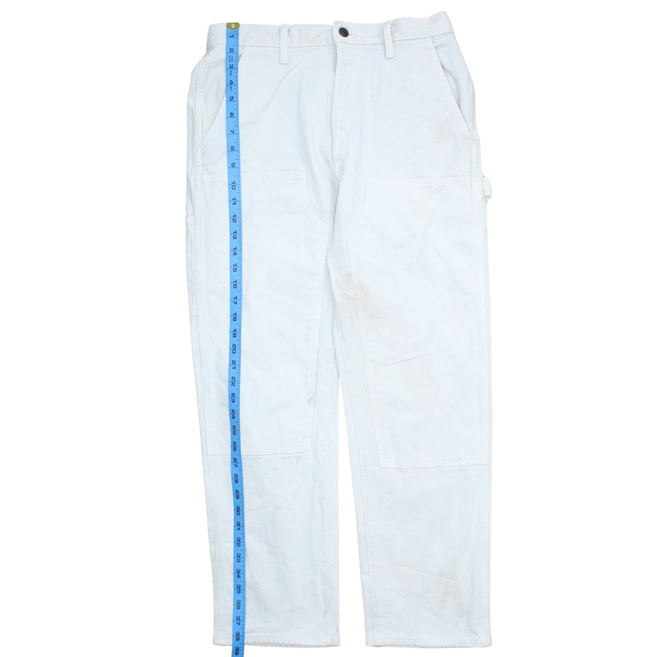 GAP Men's White Straight Regular Fit Jeans 32x30 Cotton Denim