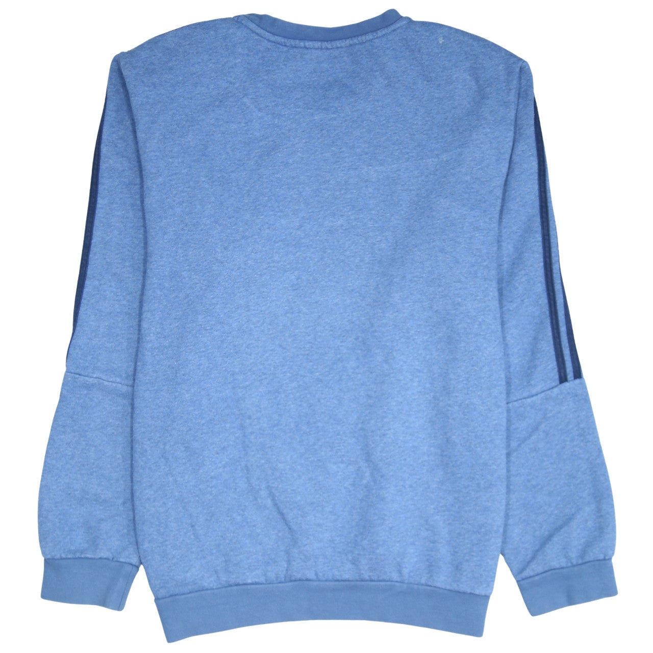 Adidas Men Blue Crew Neck Pullover Sweatshirt L Regular Fit