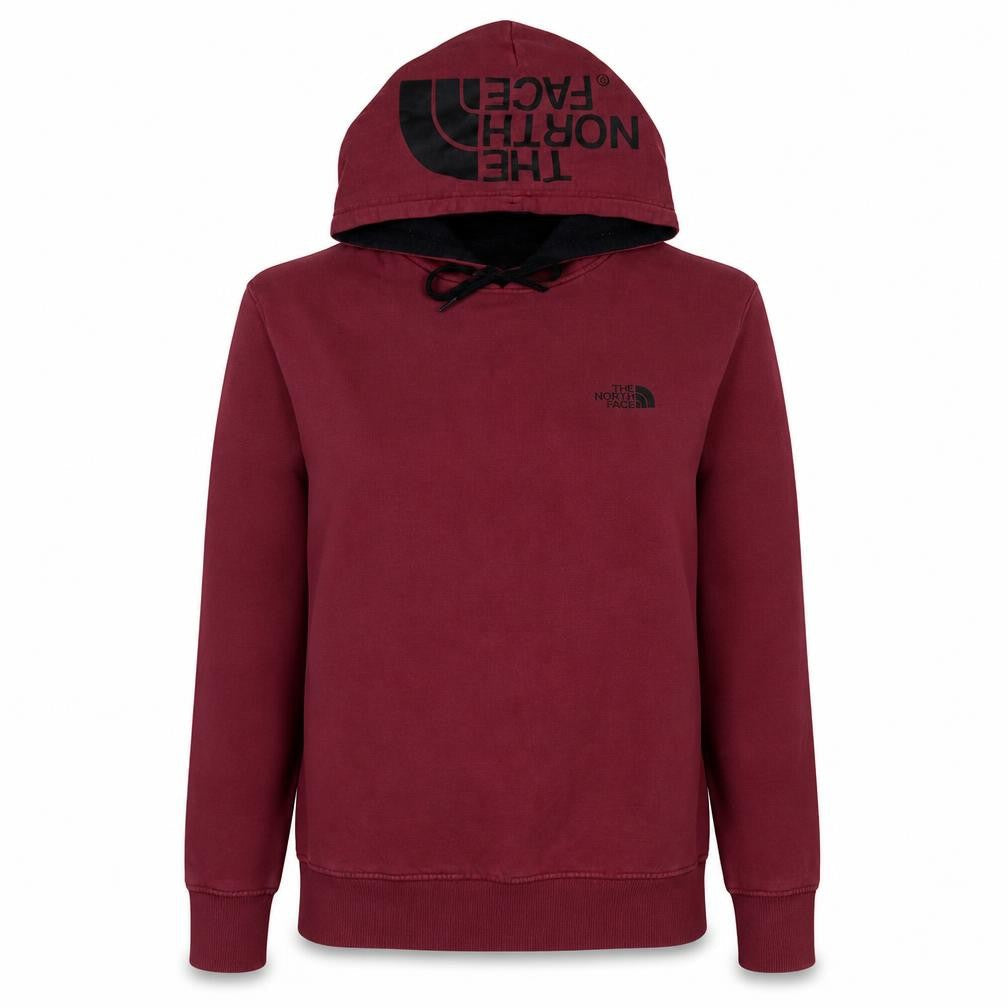 The North Face Women Burgundy Pullover Hoodie Medium 100% Cotton