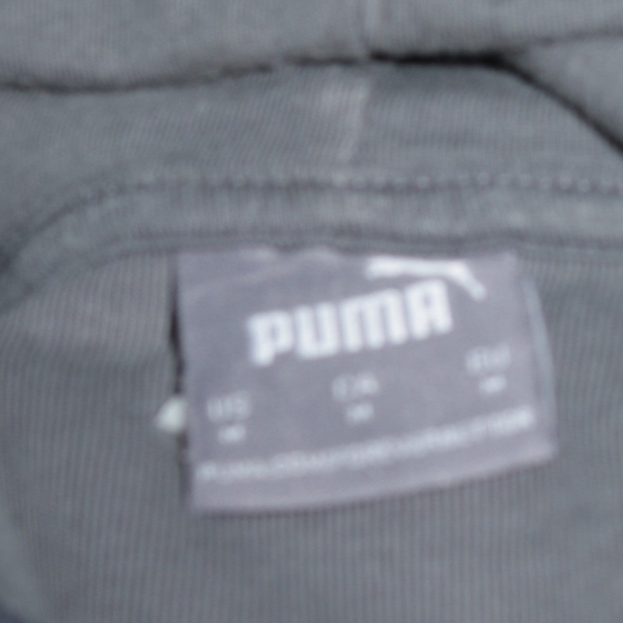 Puma Men's Grey Pullover Hoodie Size M Logo Graphic Sportswear