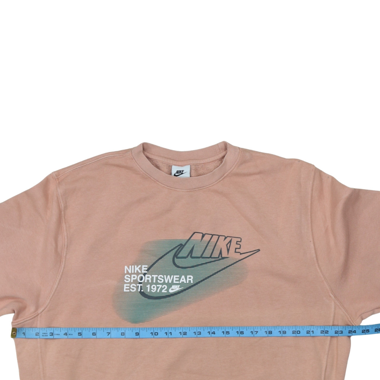 Nike Womens Pink Graphic Logo Pullover Sweatshirt Size M