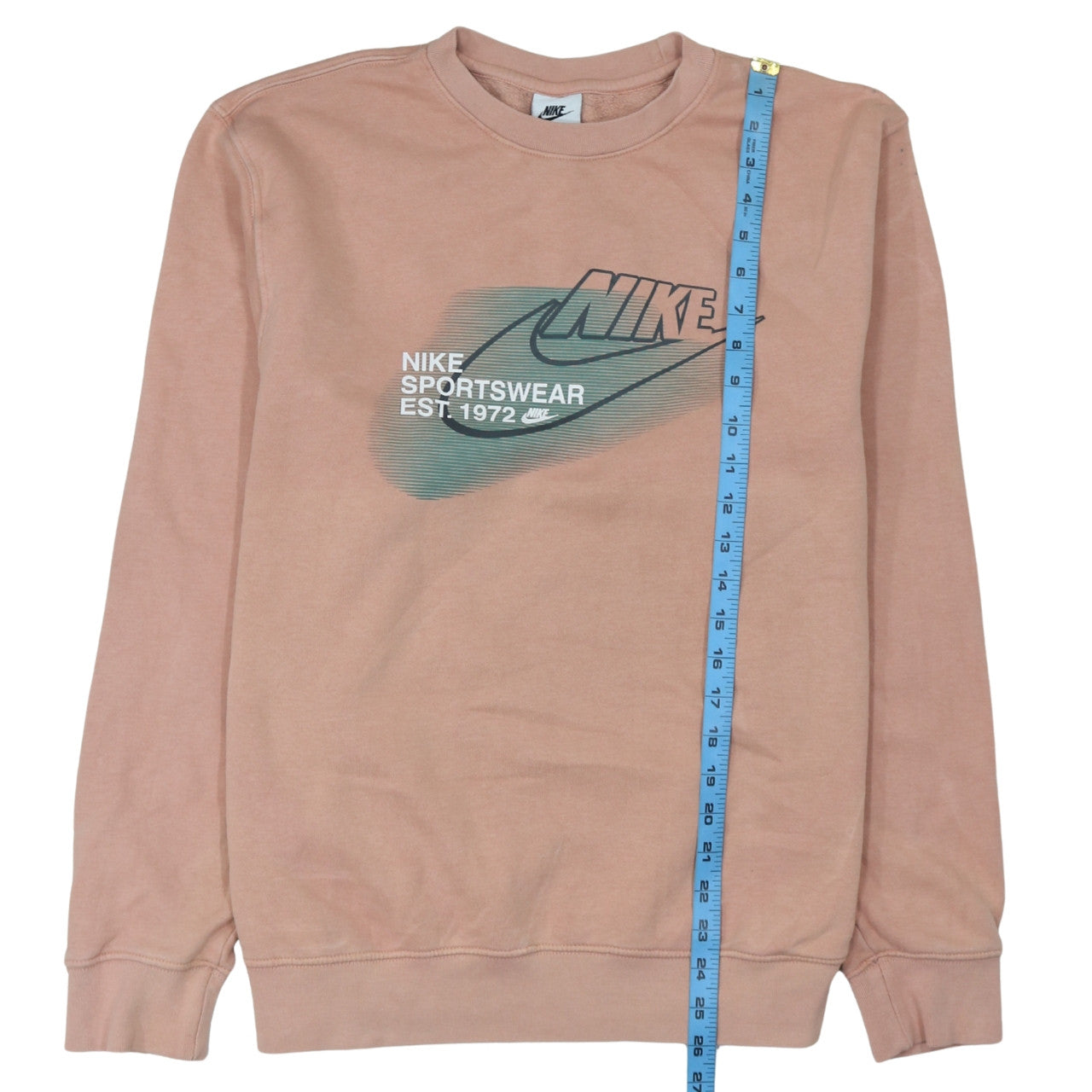Nike Womens Pink Graphic Logo Pullover Sweatshirt Size M