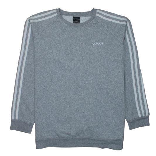 Adidas Womens Grey Crew Neck Sweatshirt M Long Sleeve Pullover