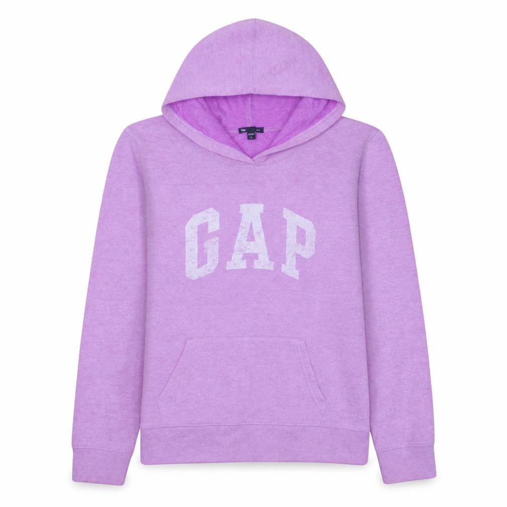 Gap Women’s Pink Pullover Hoodie L Cotton Blend Logo Casual Sweatshirt