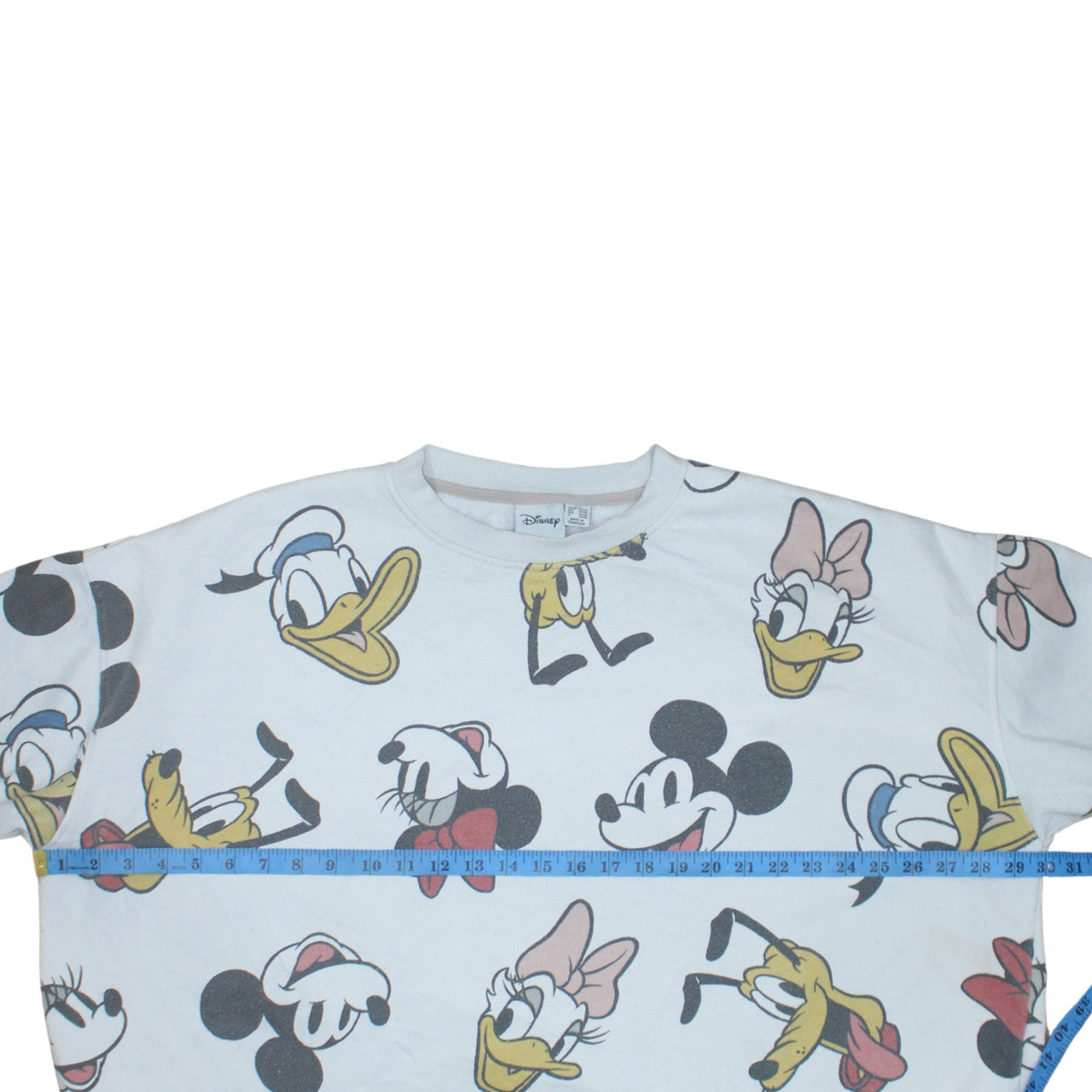 Disney Womens White 2XL Pullover Sweatshirt Mickey & Friends Print