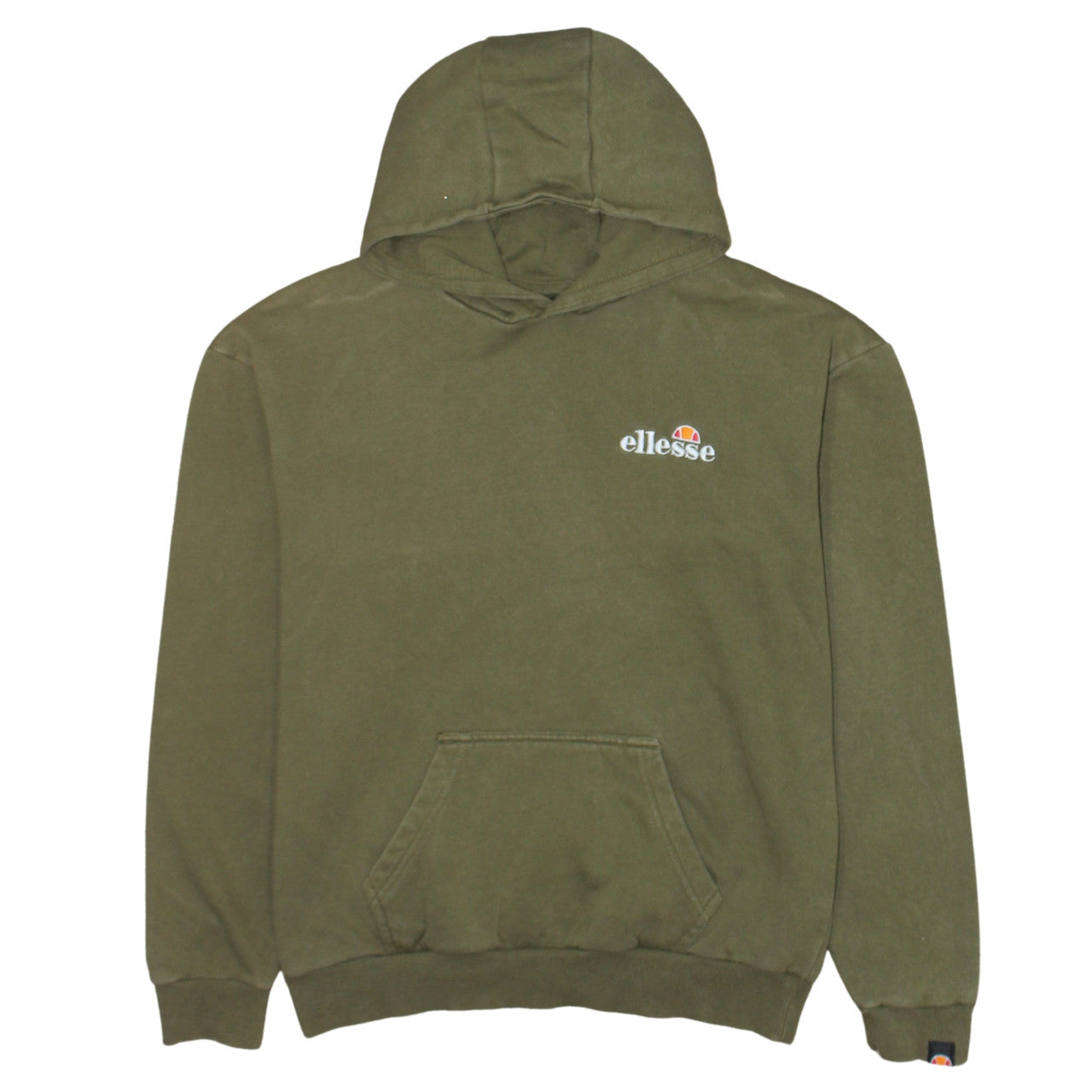 Ellesse Boys Green Pullover Hoodie 13-14 Years Cotton Blend Logo Sweatshirt