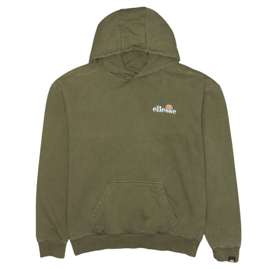 Ellesse Boys Green Pullover Hoodie 13-14 Years Cotton Blend Logo Sweatshirt