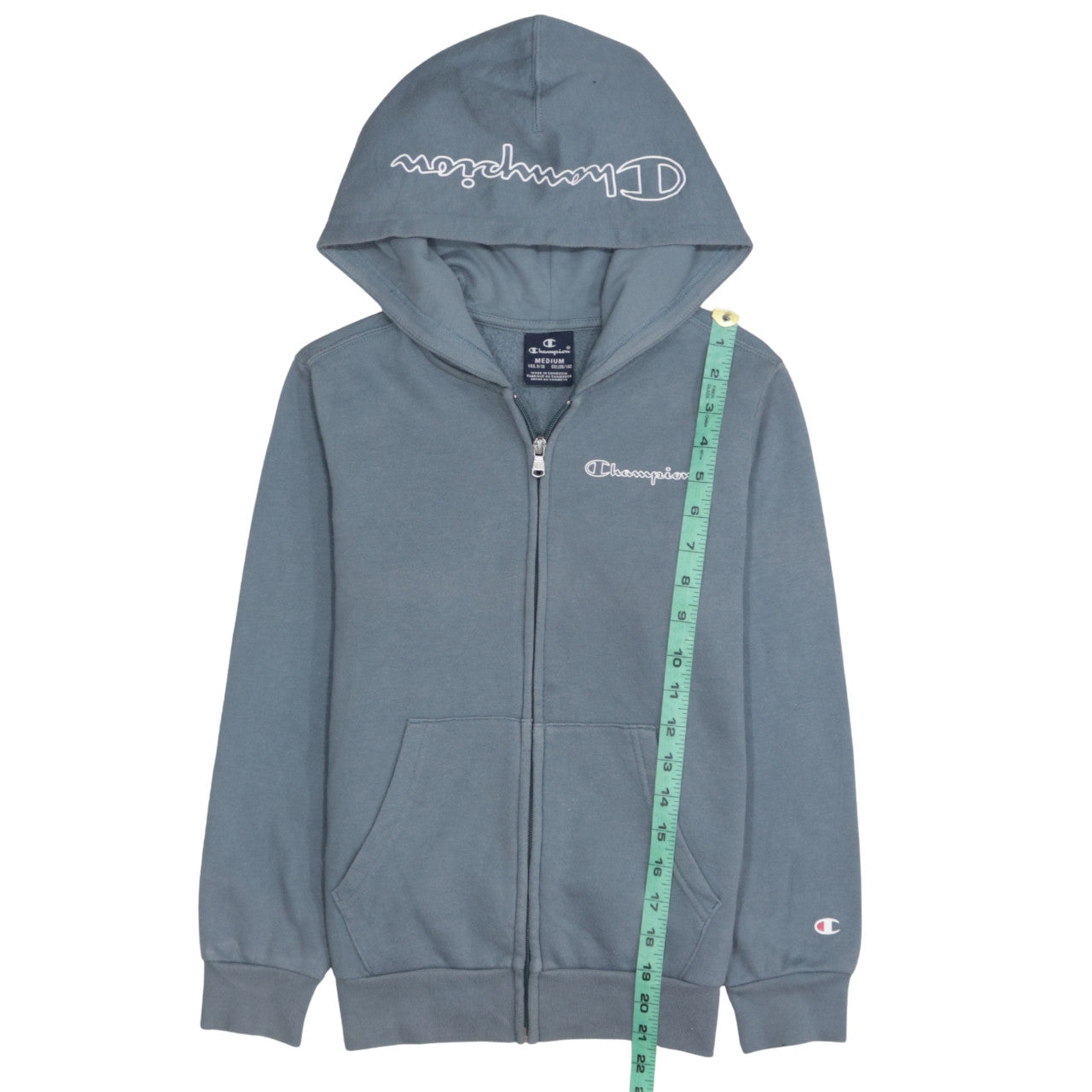 Champion Boys Blue Full Zip Hoodie 9-10 Years Regular Fit Fleece