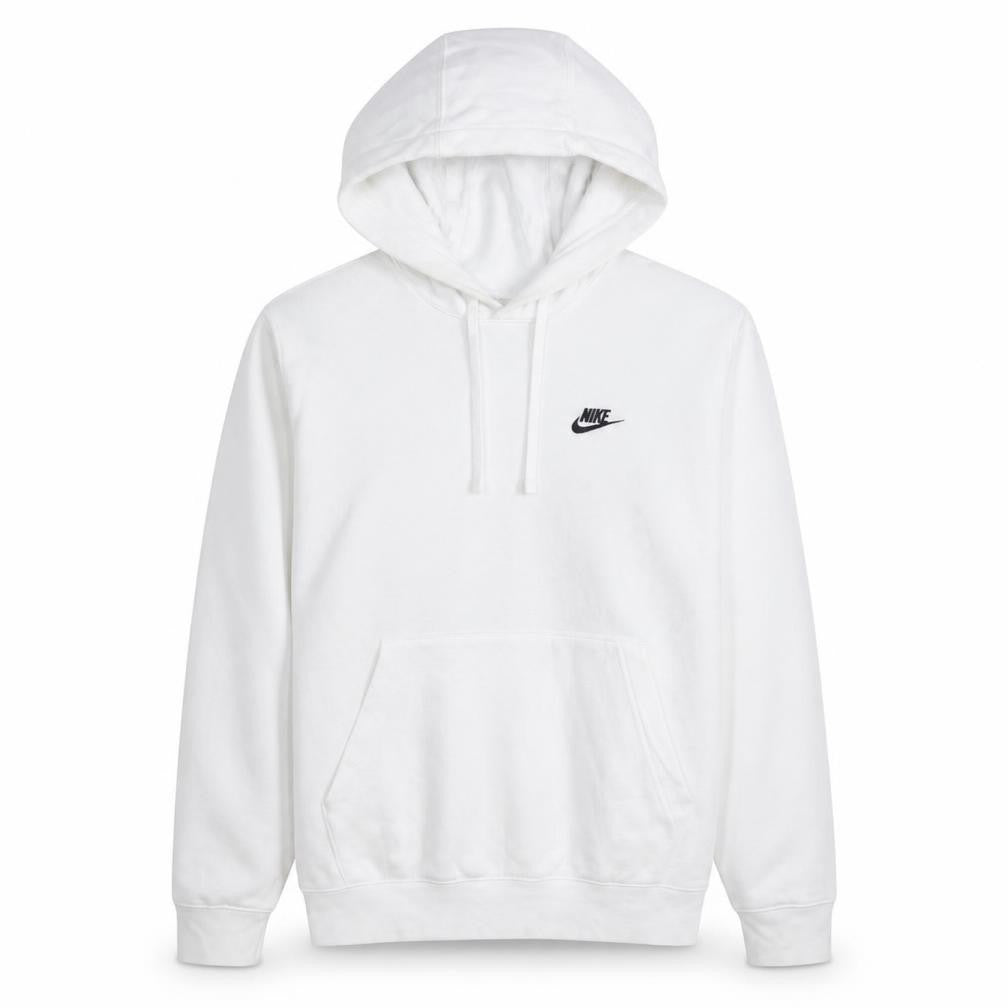 Nike Men's White Small Pullover Hoodie Sweatshirt Fleece Regular Fit