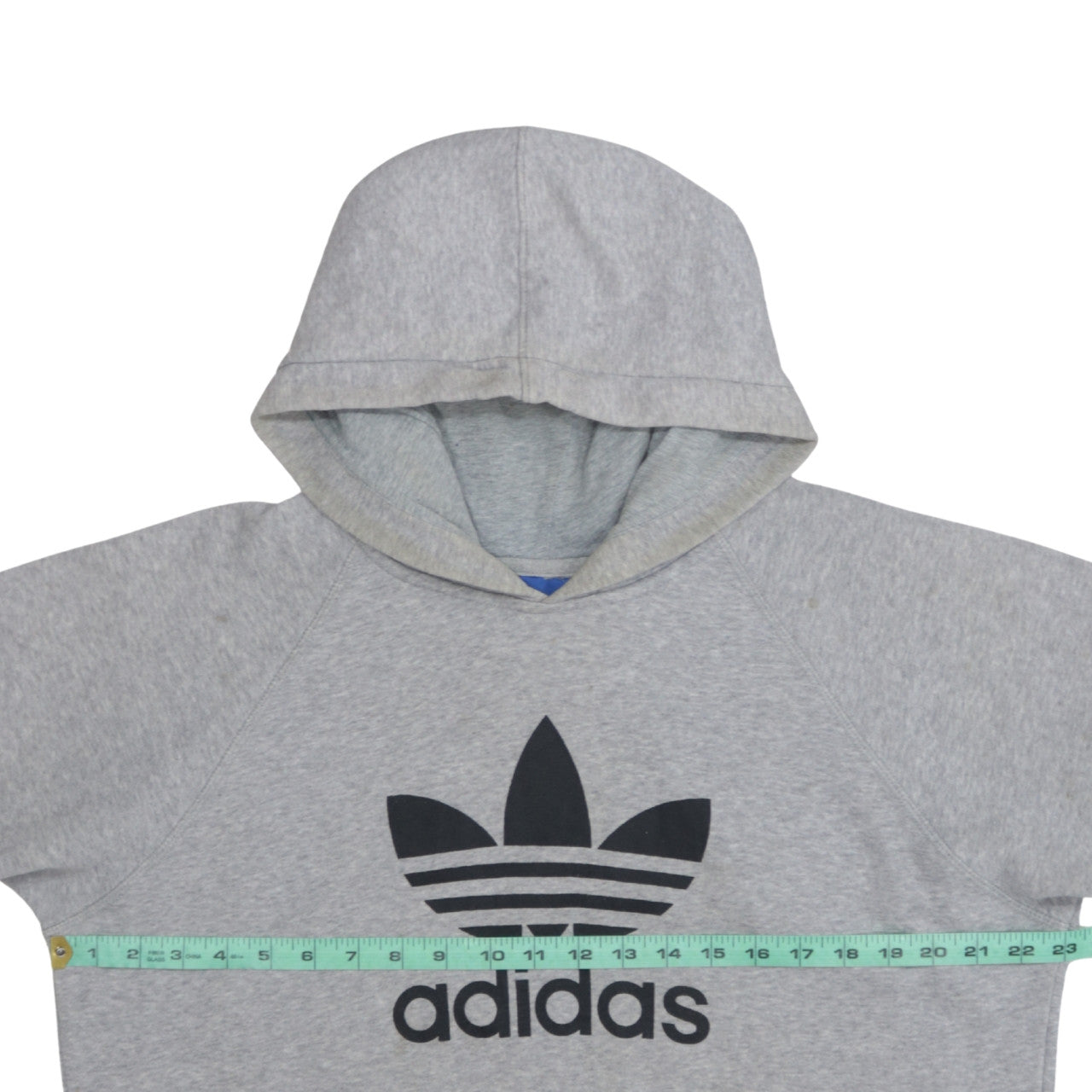 Adidas Men's Grey Pullover Hoodie L Trefoil Logo Sportswear