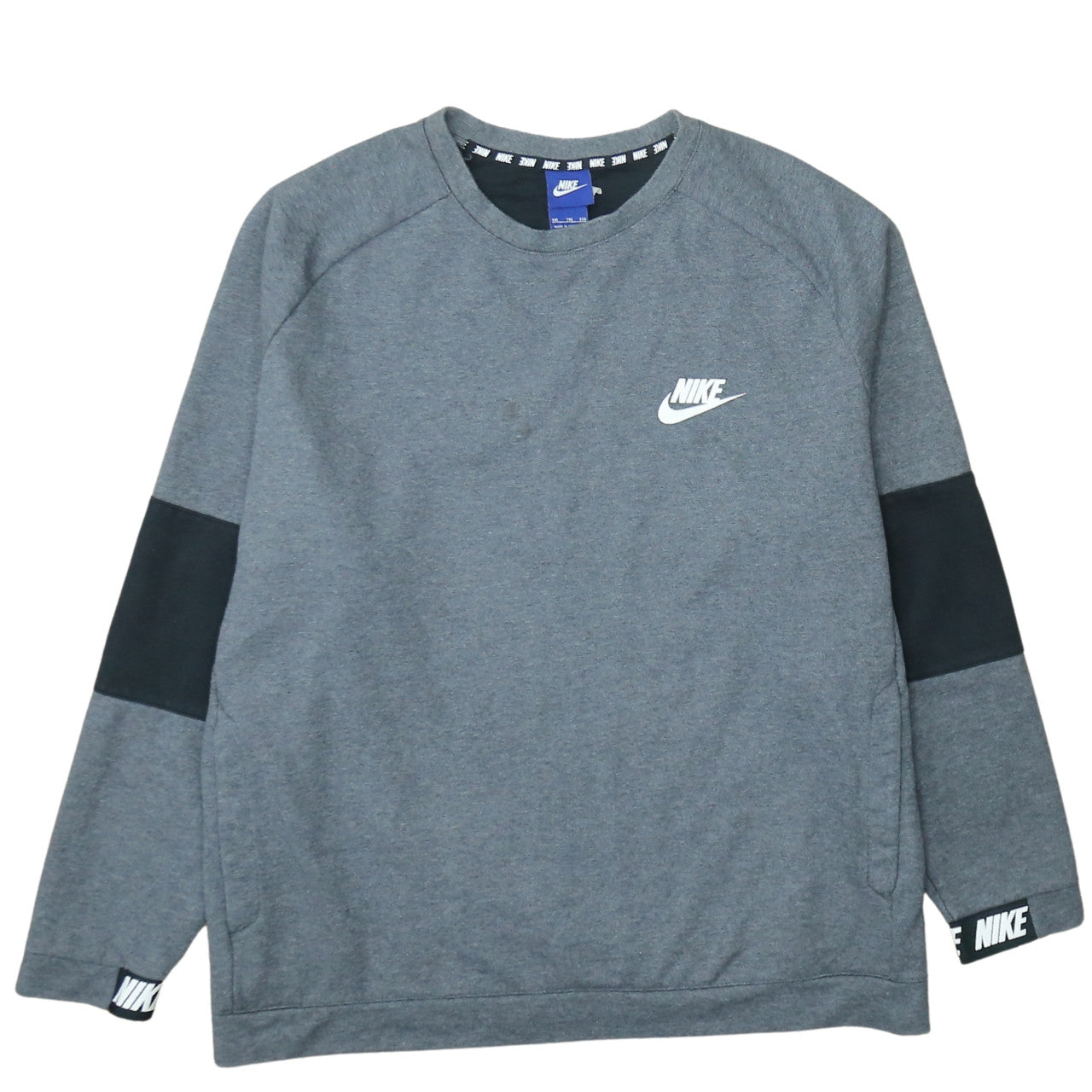 Nike Men's Grey 2XL Crew Neck Pullover Sweatshirt