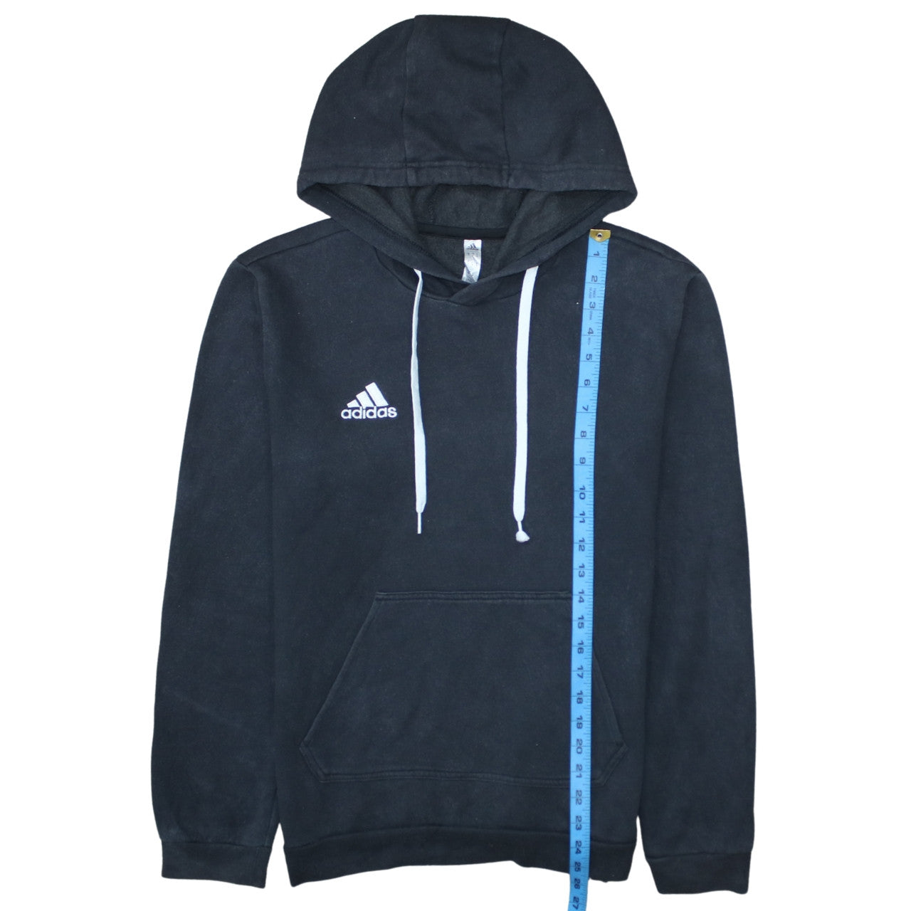 Adidas Men's Black Pullover Hoodie Size S Sports Fleece Sweatshirt