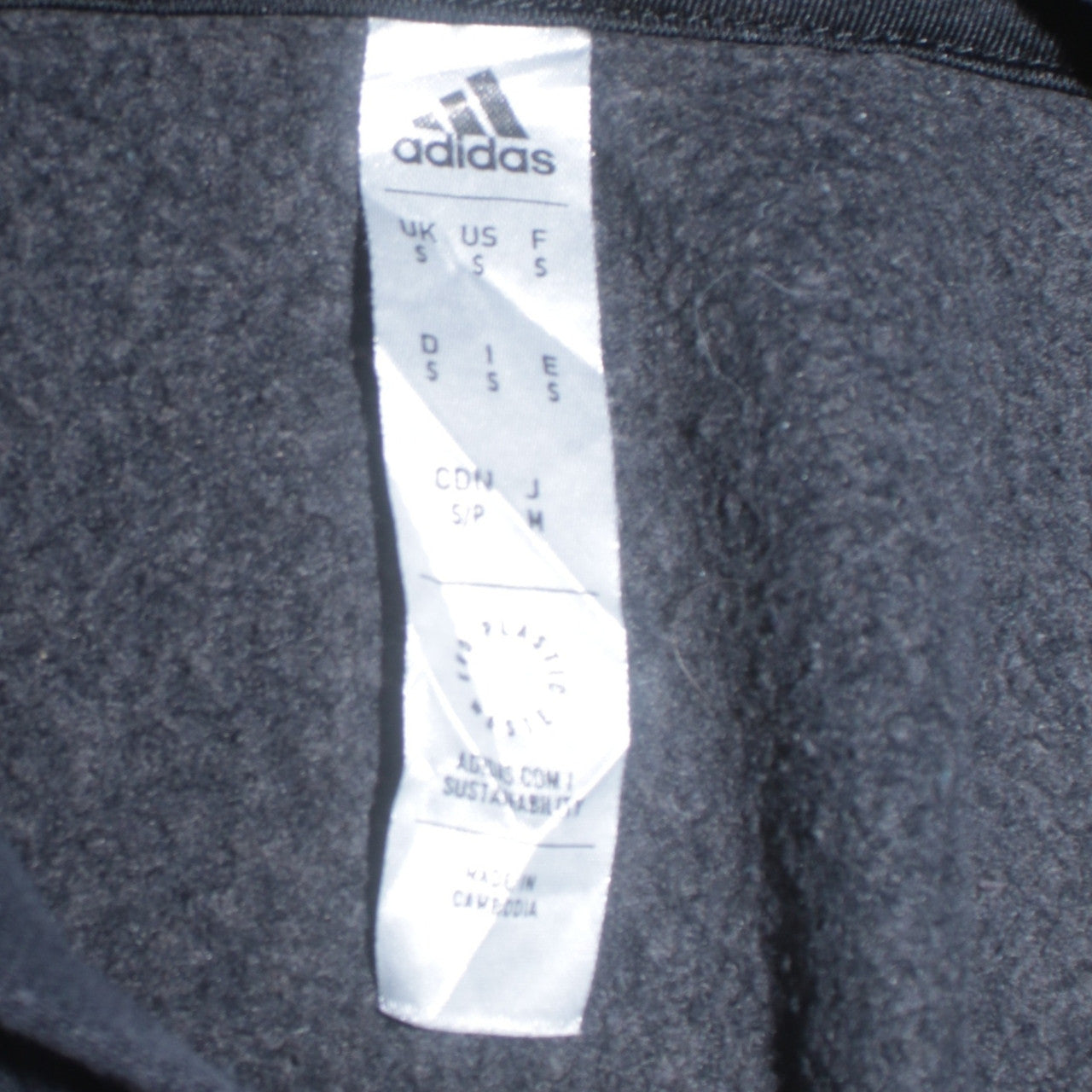 Adidas Men's Black Pullover Hoodie Size S Sports Fleece Sweatshirt