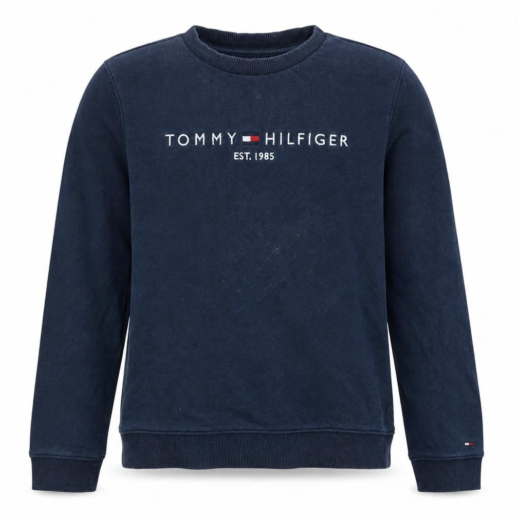 Tommy Hilfiger Boys Blue 164 Pullover Sweatshirt Embroidered Logo