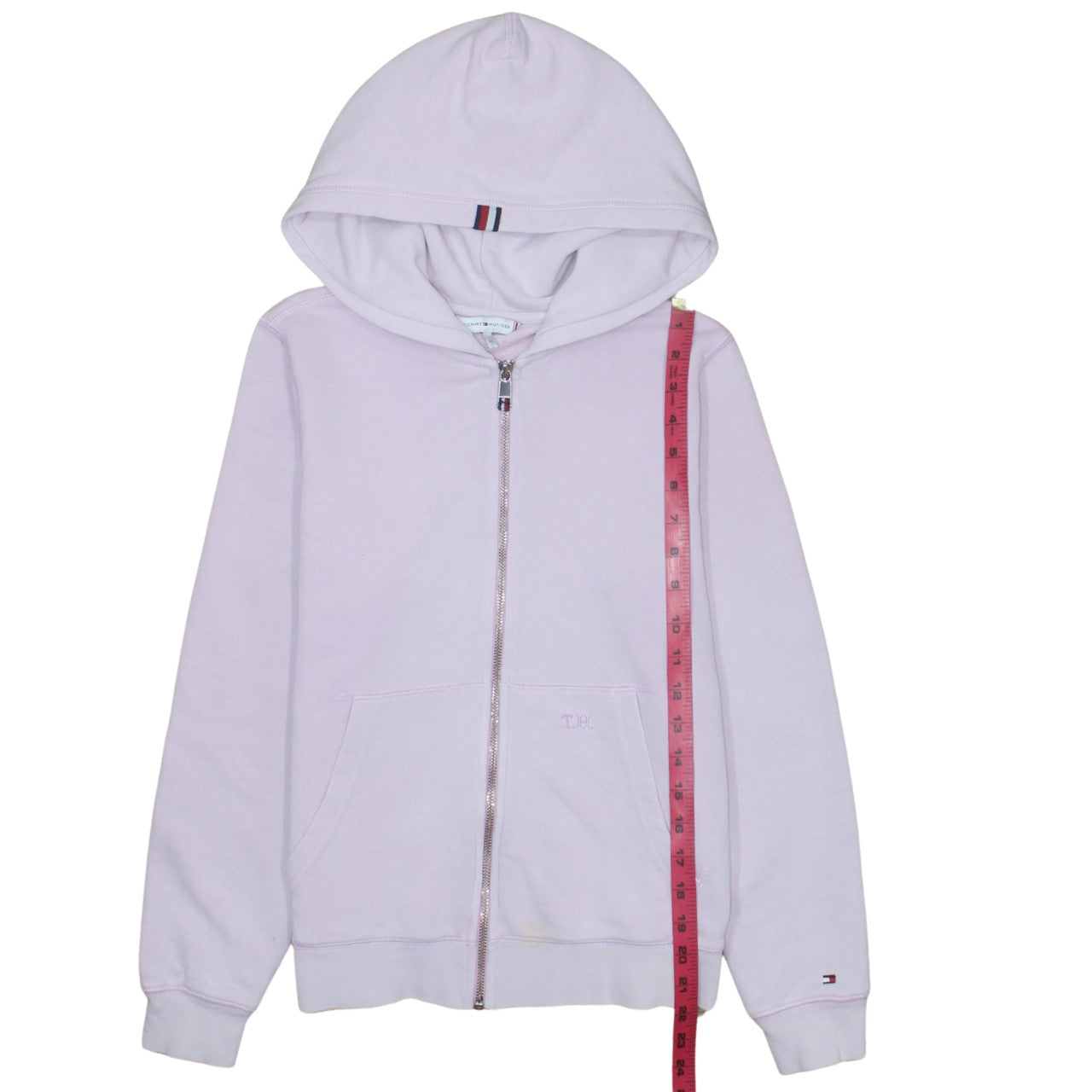 Tommy Hilfiger Women Lilac Full Zip Hoodie XS Cotton Blend
