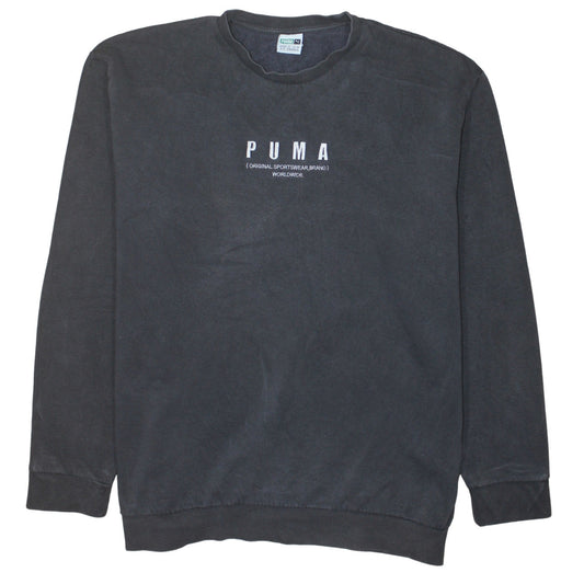 Puma Men's Black XL Pullover Sweatshirt Embroidered Logo