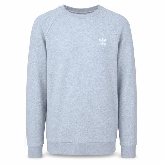 adidas Men Grey Small Pullover Sweatshirt Crew Neck Fleece
