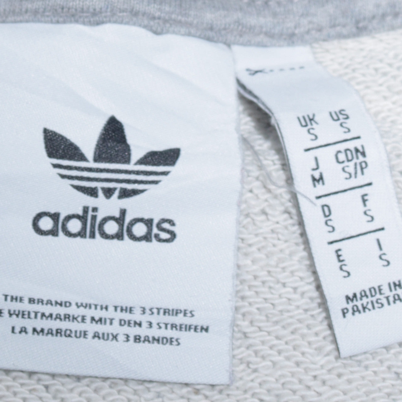 adidas Men Grey Small Pullover Sweatshirt Crew Neck Fleece
