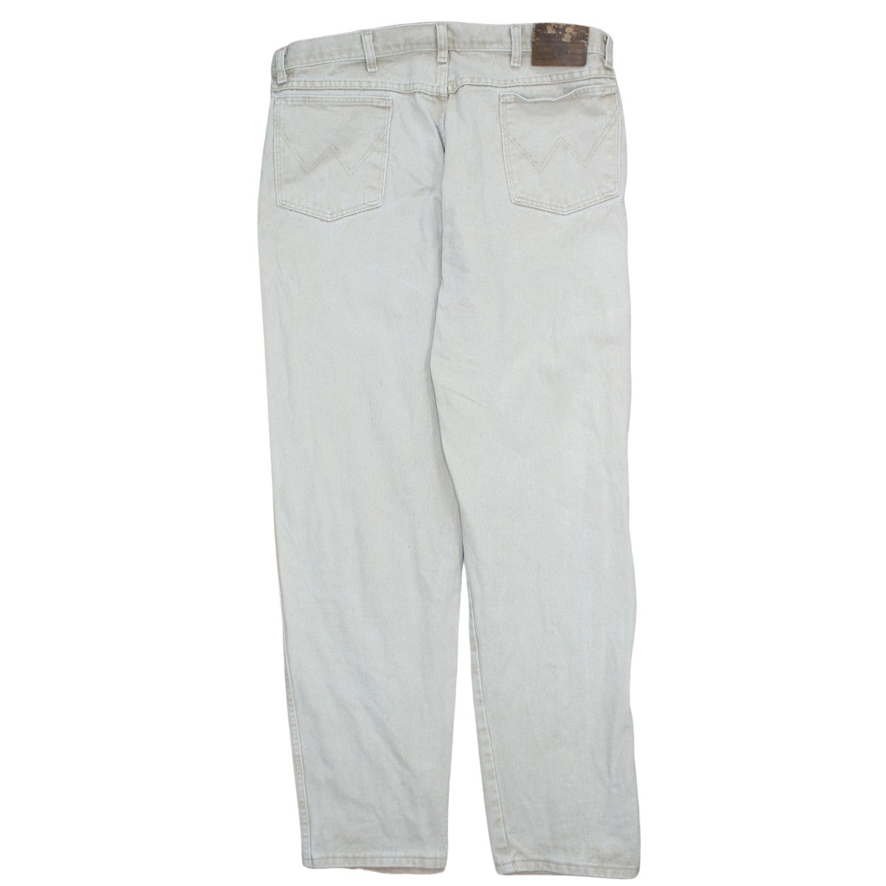 Wrangler Men's Beige 38x34 Straight Fit Cotton Denim Jeans