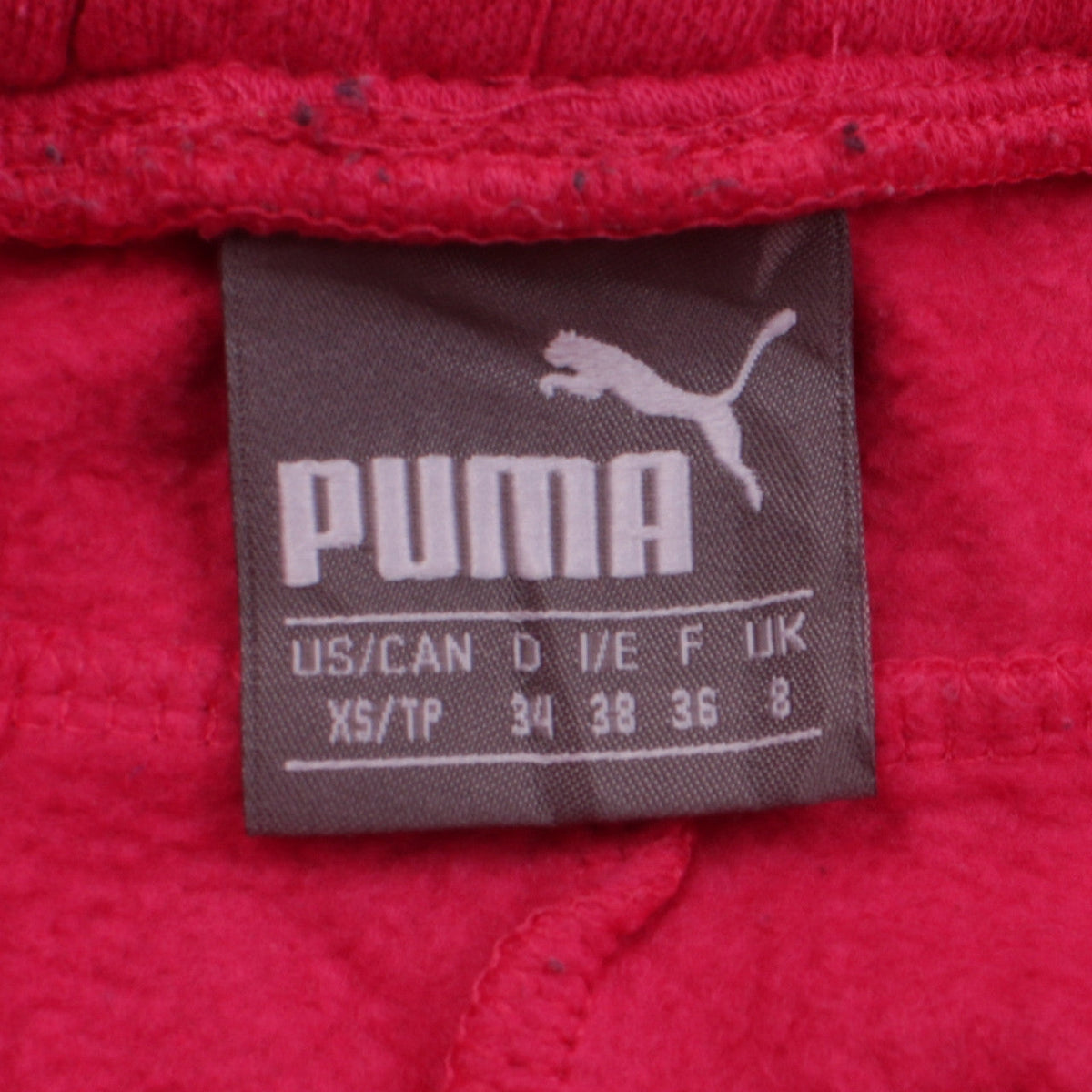 Puma Womens Red Jogger Sweatpants Size 8 Regular Fit Fleece