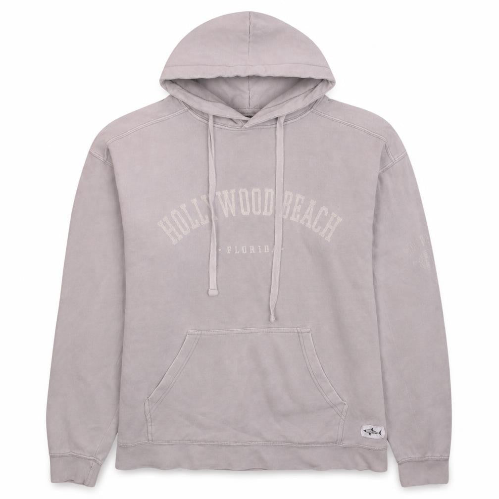 Shark Tee Men's Grey Hollywood Beach Pullover Hoodie Small