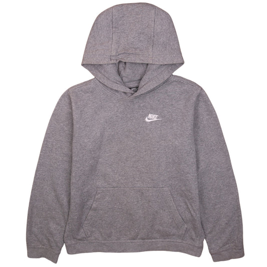 Nike Boys Grey Pullover Hoodie XL Regular Fit Fleece Sweatshirt