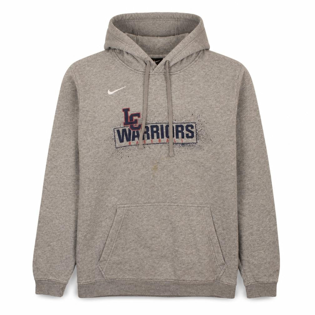Nike Men's Grey LC Warriors Baseball Pullover Hoodie Size L