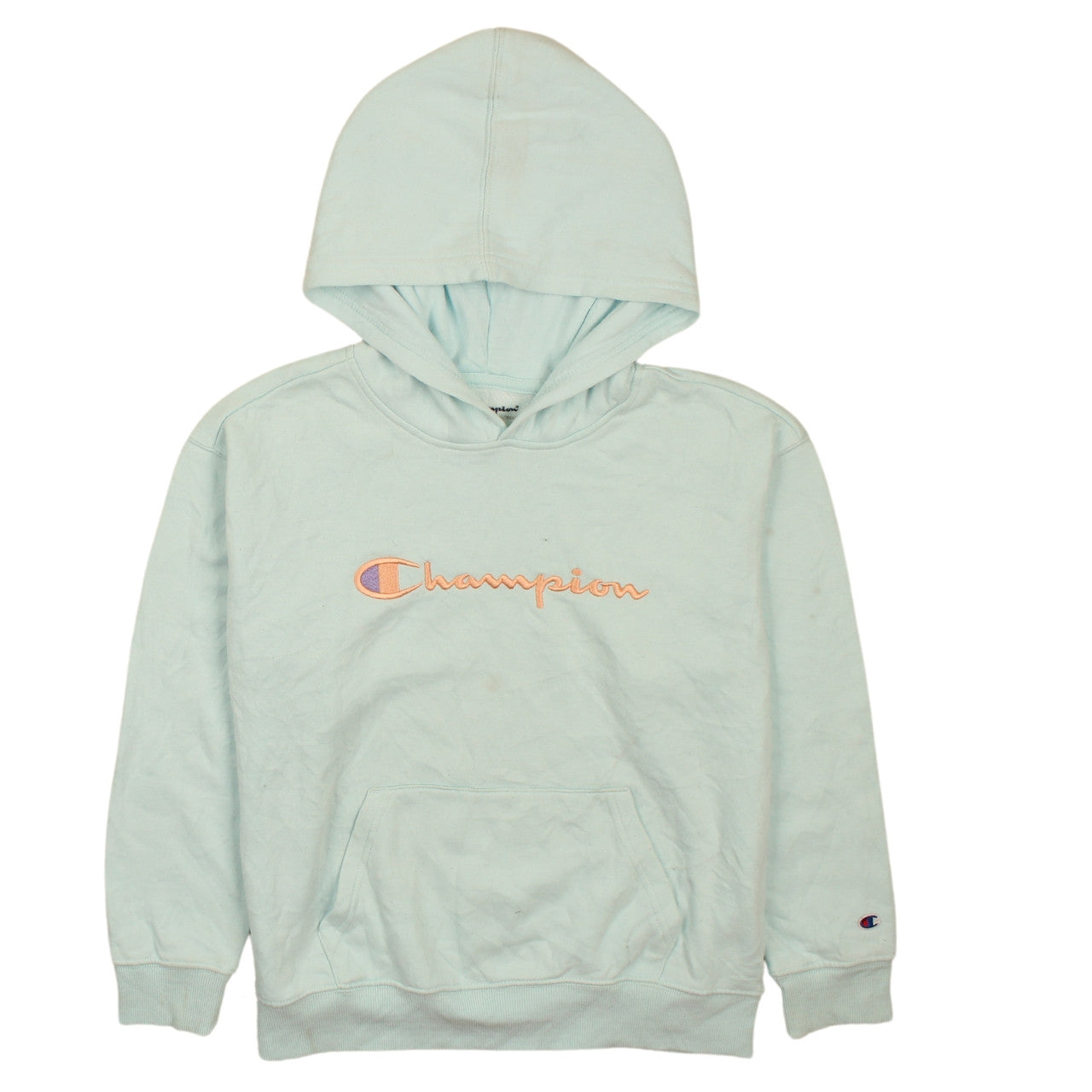 Champion Boys Blue XL Pullover Hoodie with Logo Embroidery