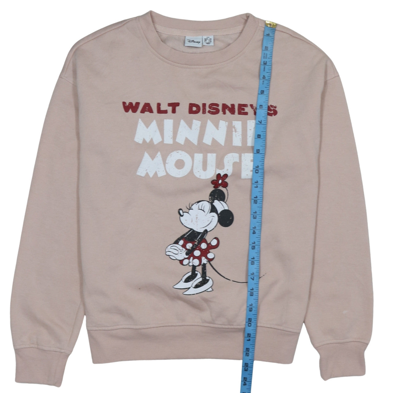 Disney Women's Beige Minnie Mouse Pullover Sweatshirt 2XS