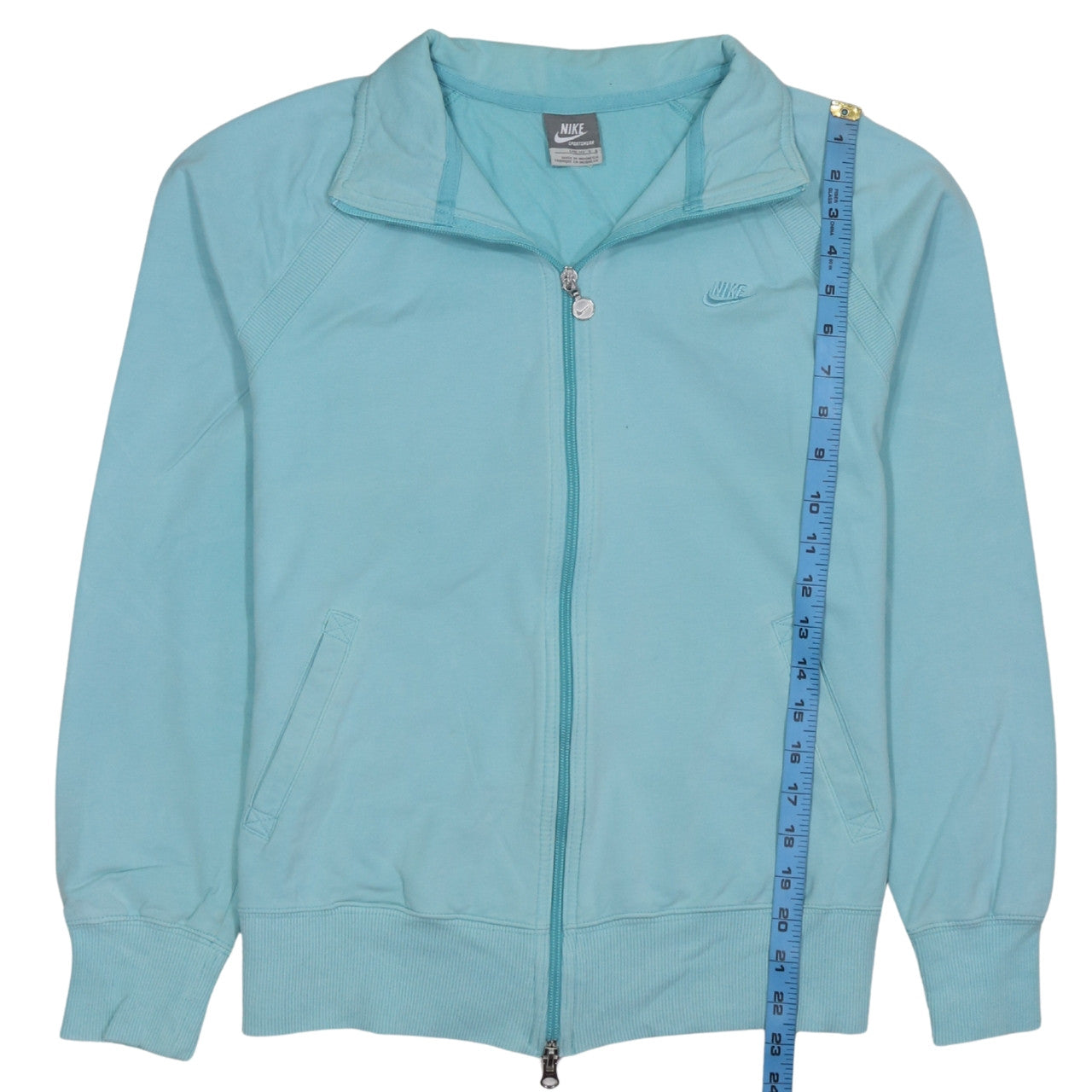 Nike Womens Blue Track Jacket L Full Zip Lightweight Sportswear