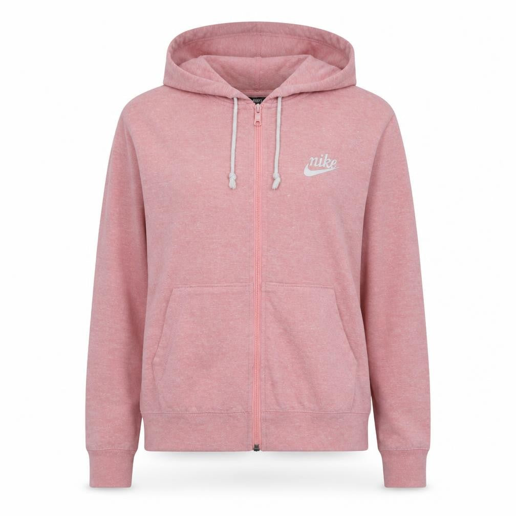 Nike Womens Pink Full Zip Hoodie Medium Cotton Blend