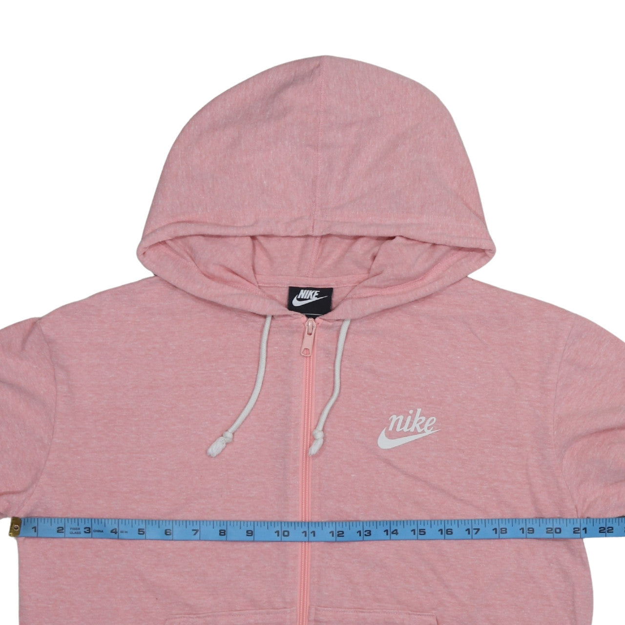 Nike Womens Pink Full Zip Hoodie Medium Cotton Blend