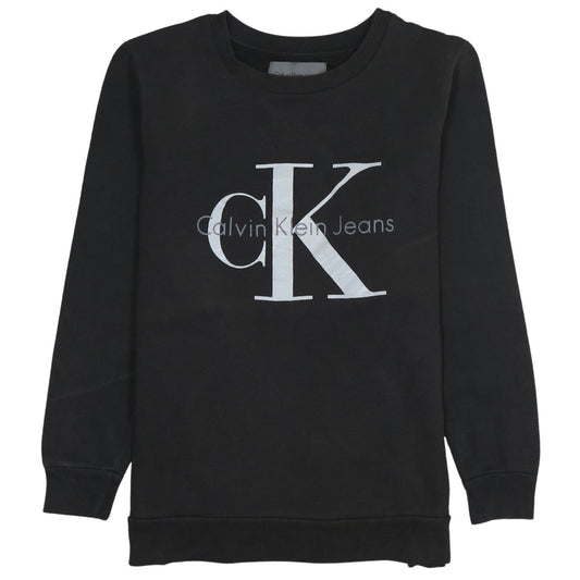 Calvin Klein Jeans Men's Black Classic Crew Neck Sweatshirt Size M