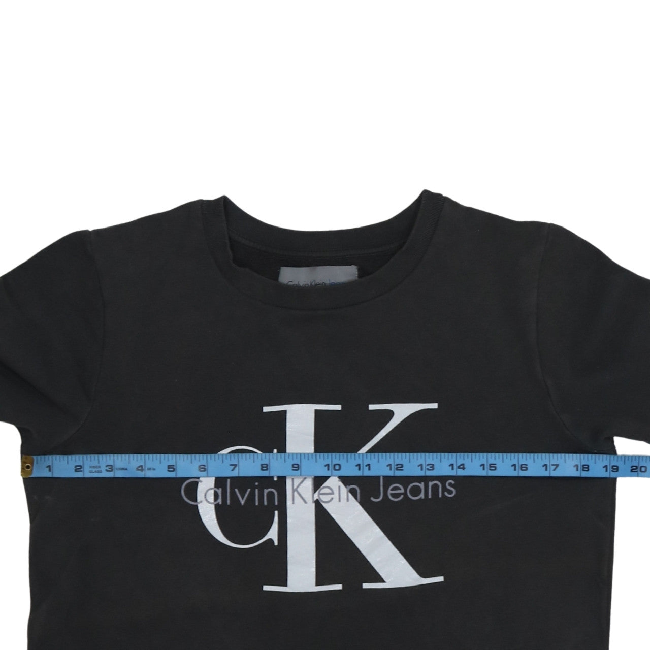 Calvin Klein Jeans Men's Black Classic Crew Neck Sweatshirt Size M