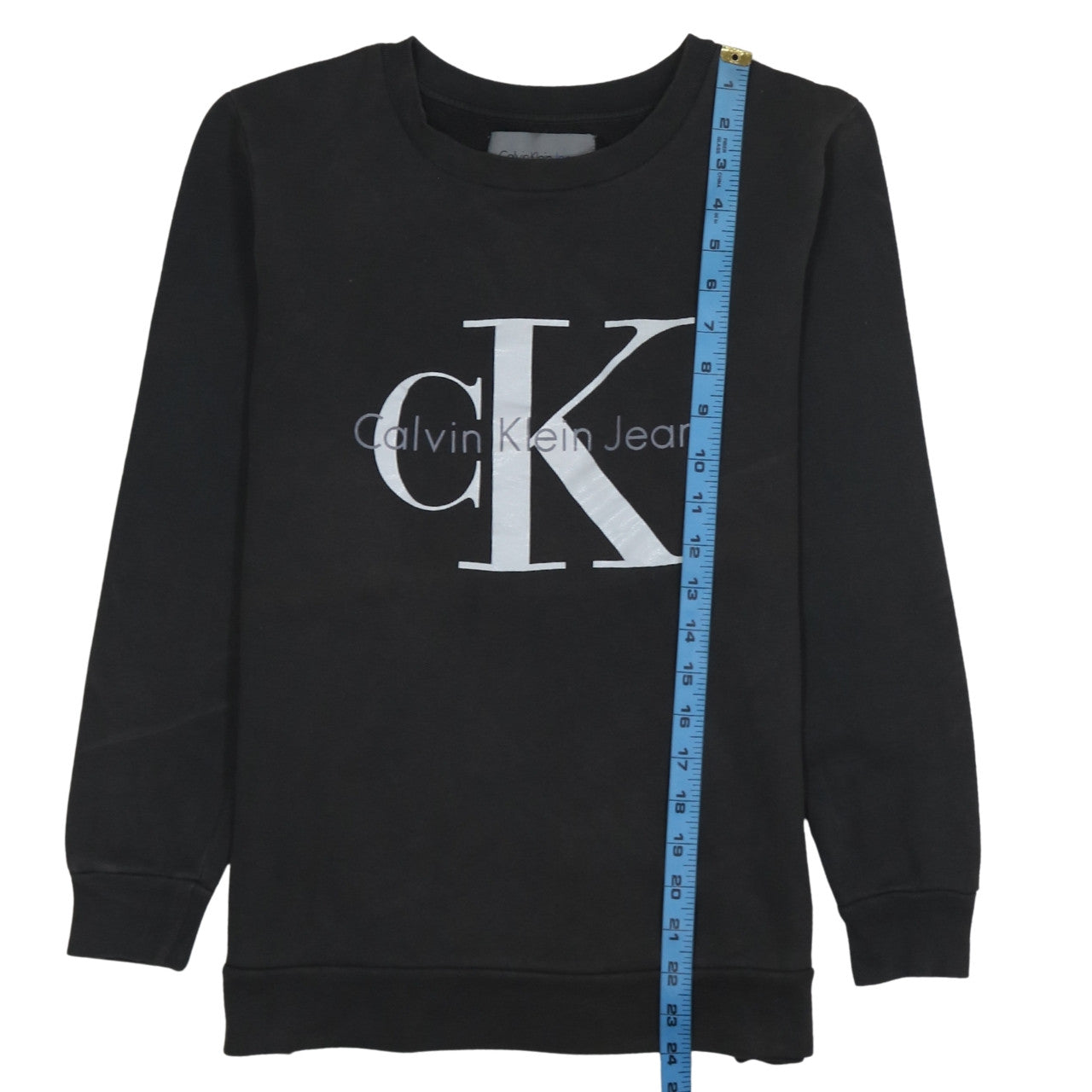 Calvin Klein Jeans Men's Black Classic Crew Neck Sweatshirt Size M