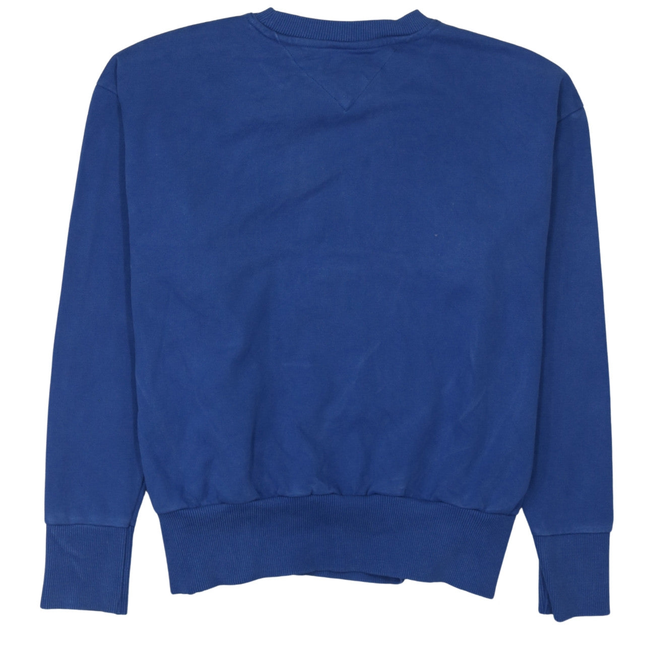 Tommy Jeans Men's Blue Cotton Crew Neck Logo Sweatshirt M