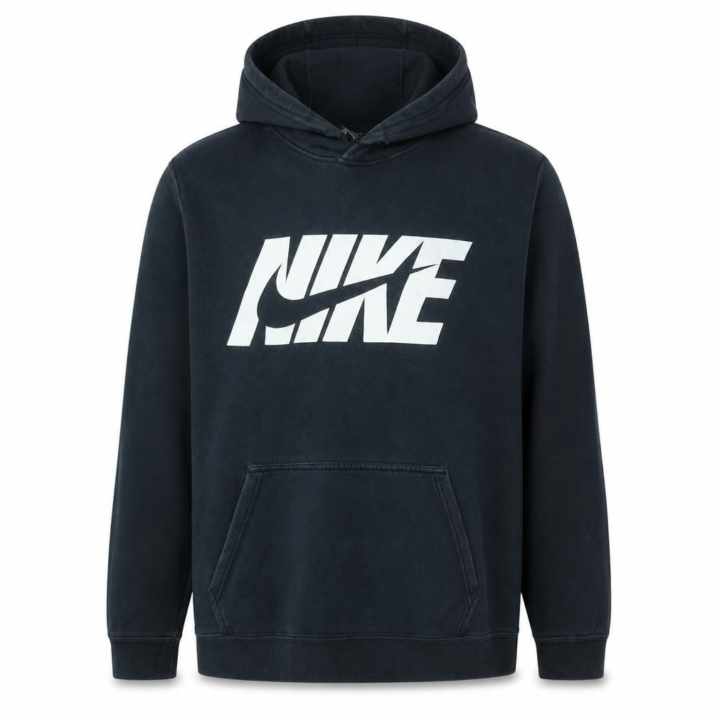 Nike Men's Black Pullover Hoodie M Graphic Logo Fleece Sweatshirt