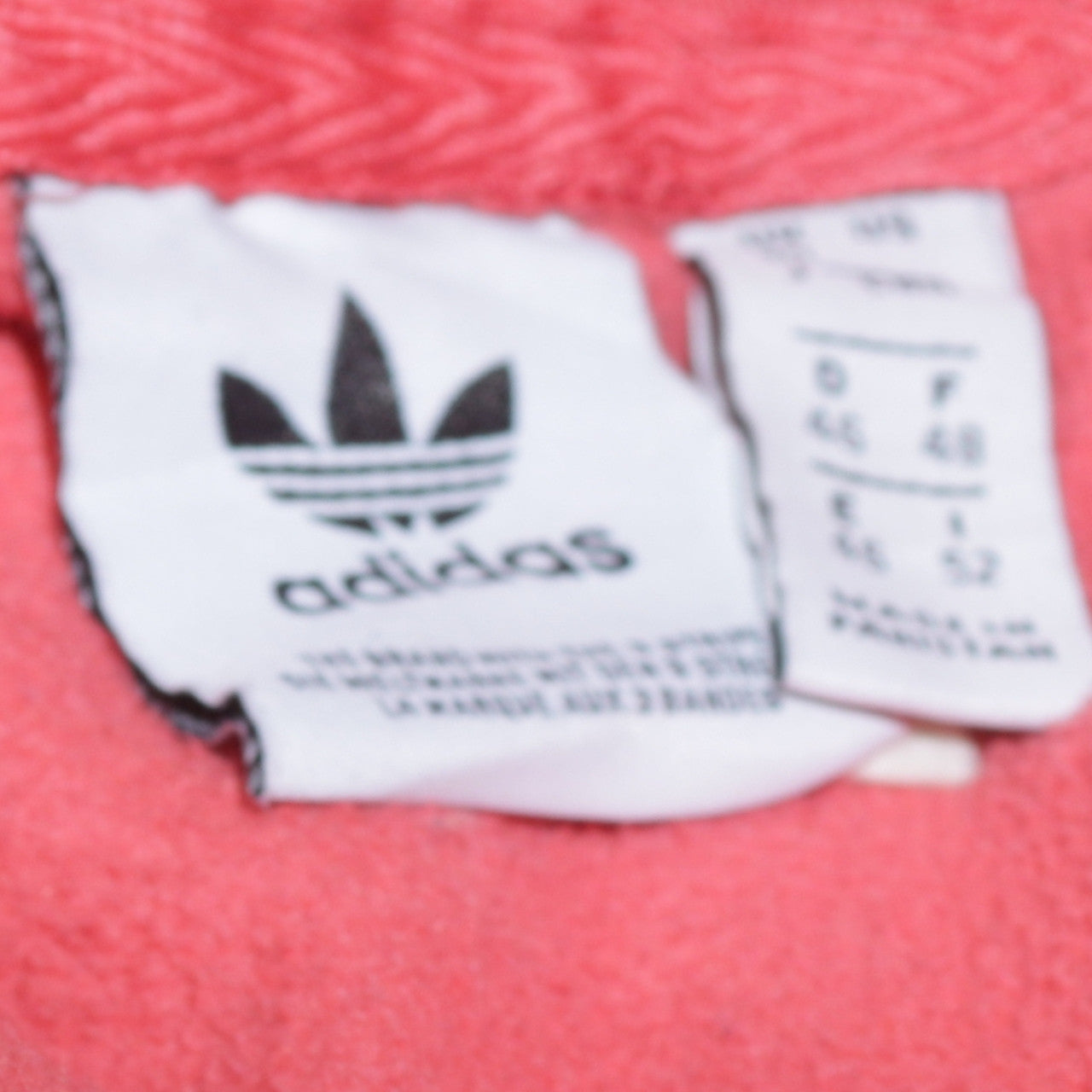 Adidas Women Coral Hooded Pullover Sweatshirt Size 16 Fleece Lined