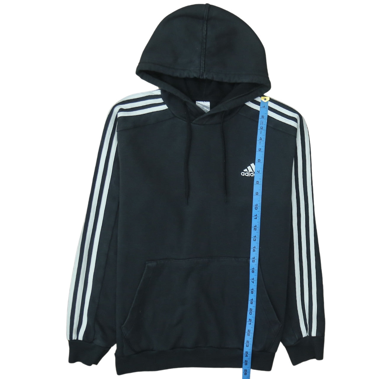 Adidas Men's Black Pullover Hoodie M - Sports Fleece Sweatshirt