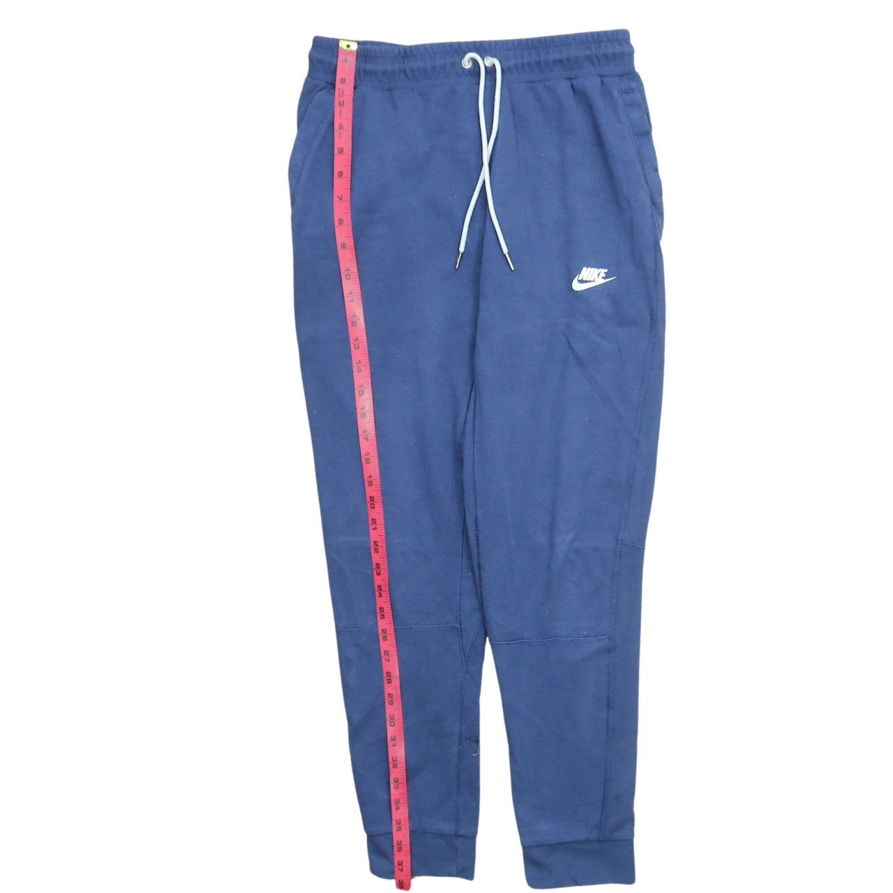 Nike Men Blue Small Jogger Sweatpants Cotton Blend Drawstring