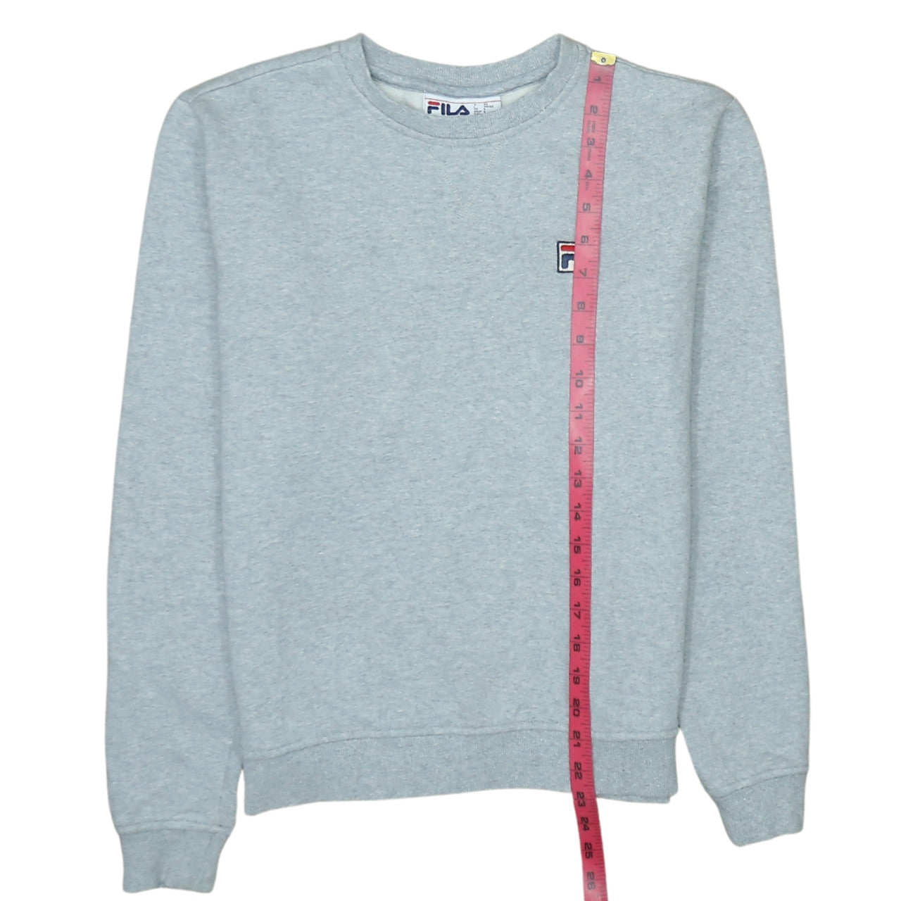 FILA Men’s Grey Crew Neck Pullover Sweatshirt Small Regular Fit